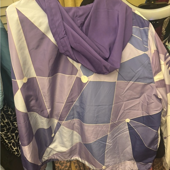 NWT Disney Parks Tomorrowland Purple and White Windbreaker Jacket - Picture 4 of 5